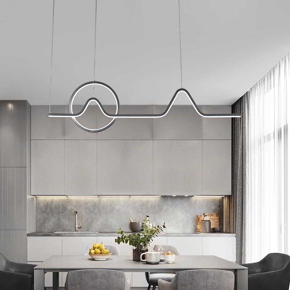 Minimalist Waves Circles Design Pendant Lighting Modern LED Ceiling Light