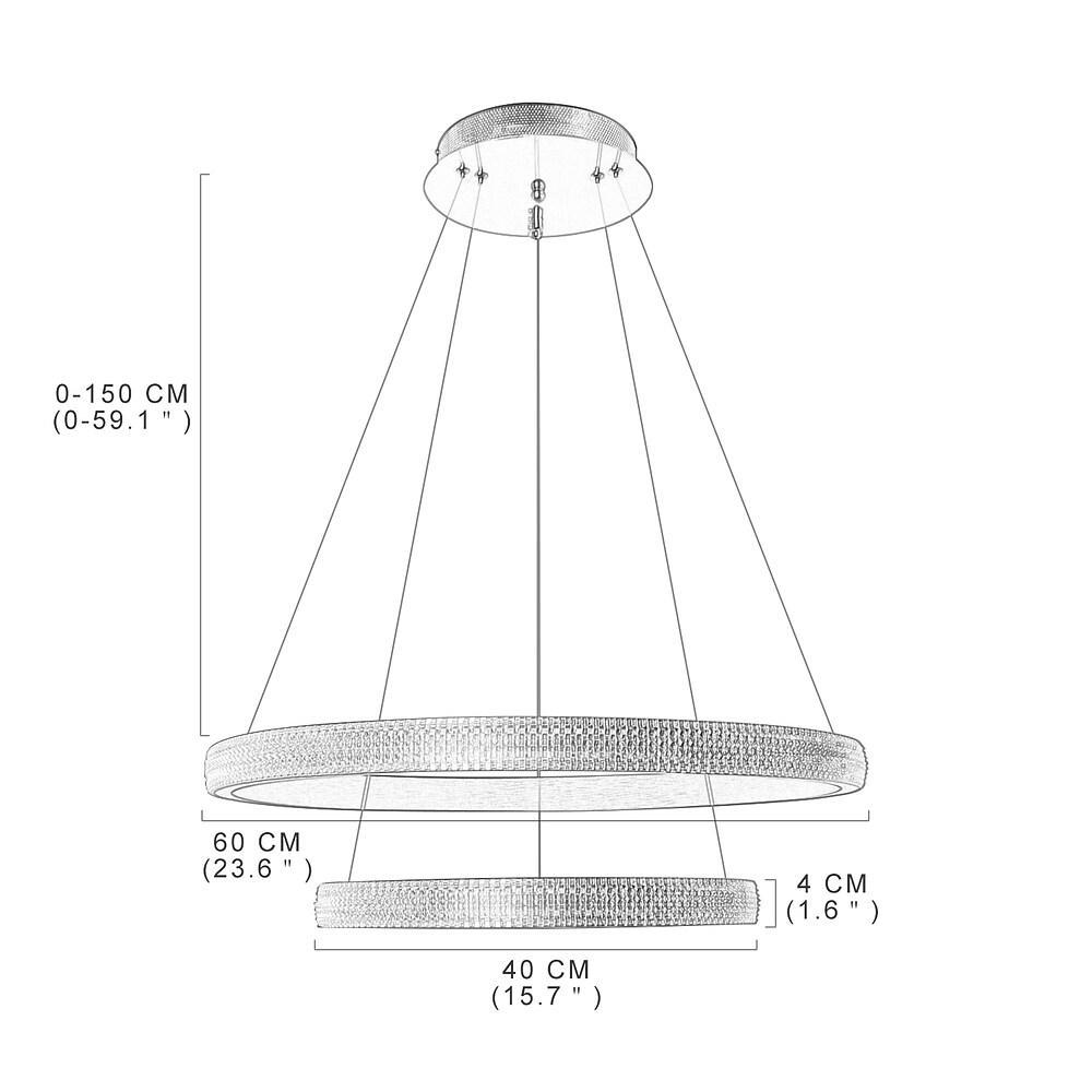 Circle Modern Ring Light Chandelier Aluminum Acrylic Kitchen Ceiling Light