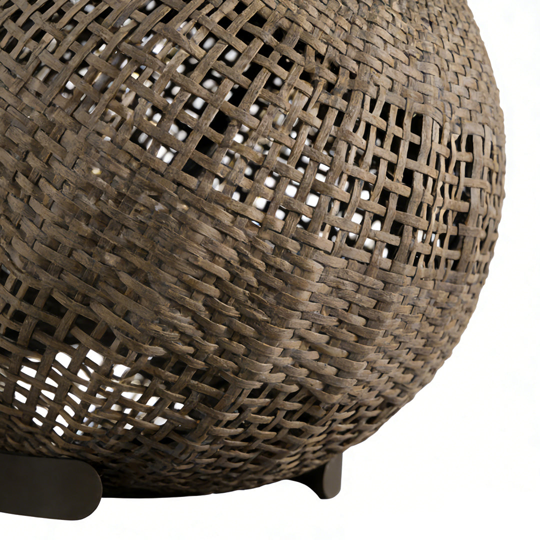 Outdoor Globe Lantern with a Stylish Woven Texture Chic Outdoor Lights