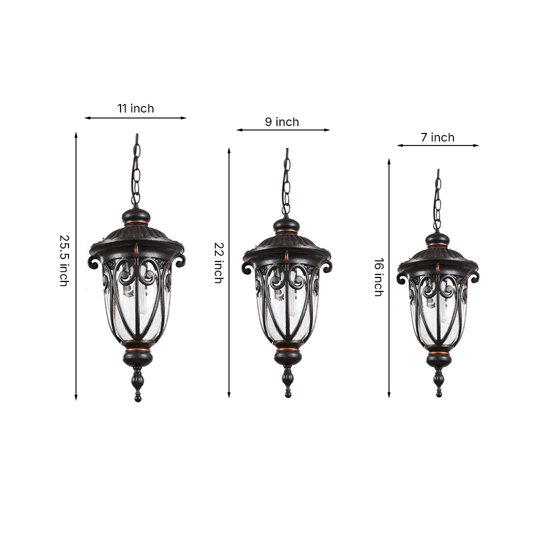 Black Ceiling Light Fixtures Aluminum Waterproof European-Style