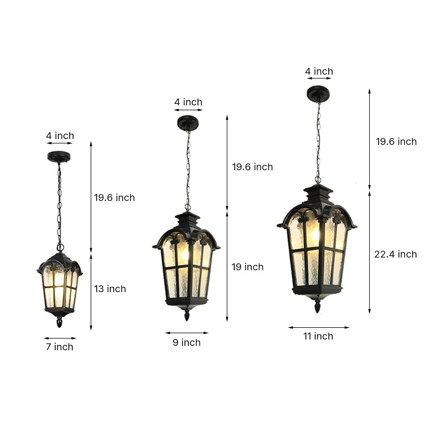 Waterproof Outdoor Ceiling Porch Light Cast Aluminum American Style