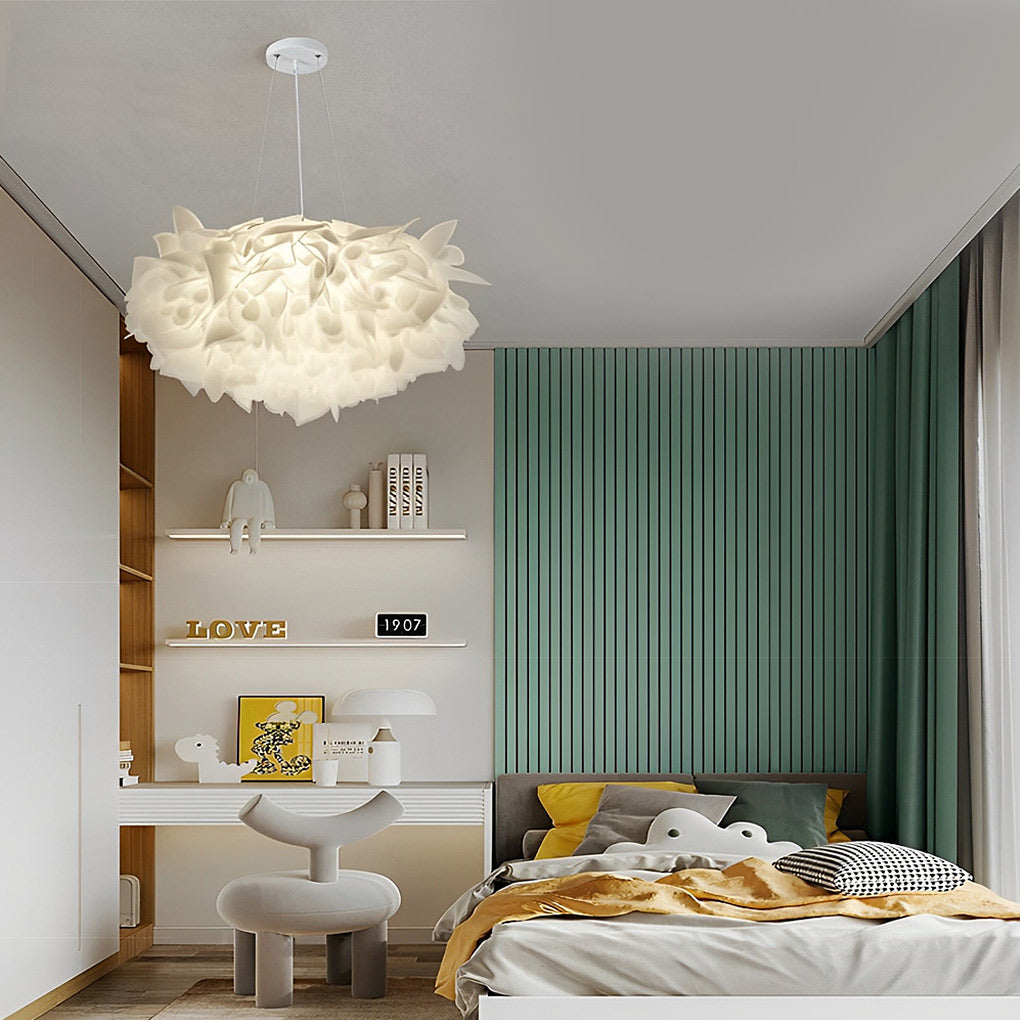 Hanging Petal Light Modern White LED Slices Pendant Light
