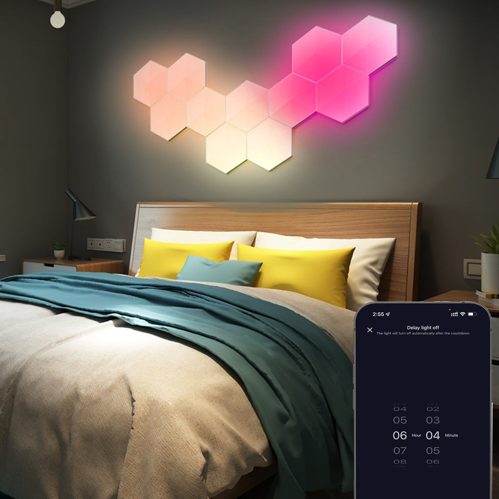 Hexagon LED Wall Lights Shaped Rgbic Smart Modern Light