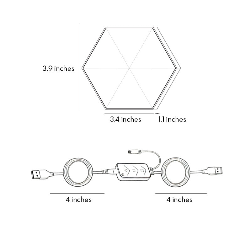 Hexagon LED Wall Lights Shaped Rgbic Smart Modern Light