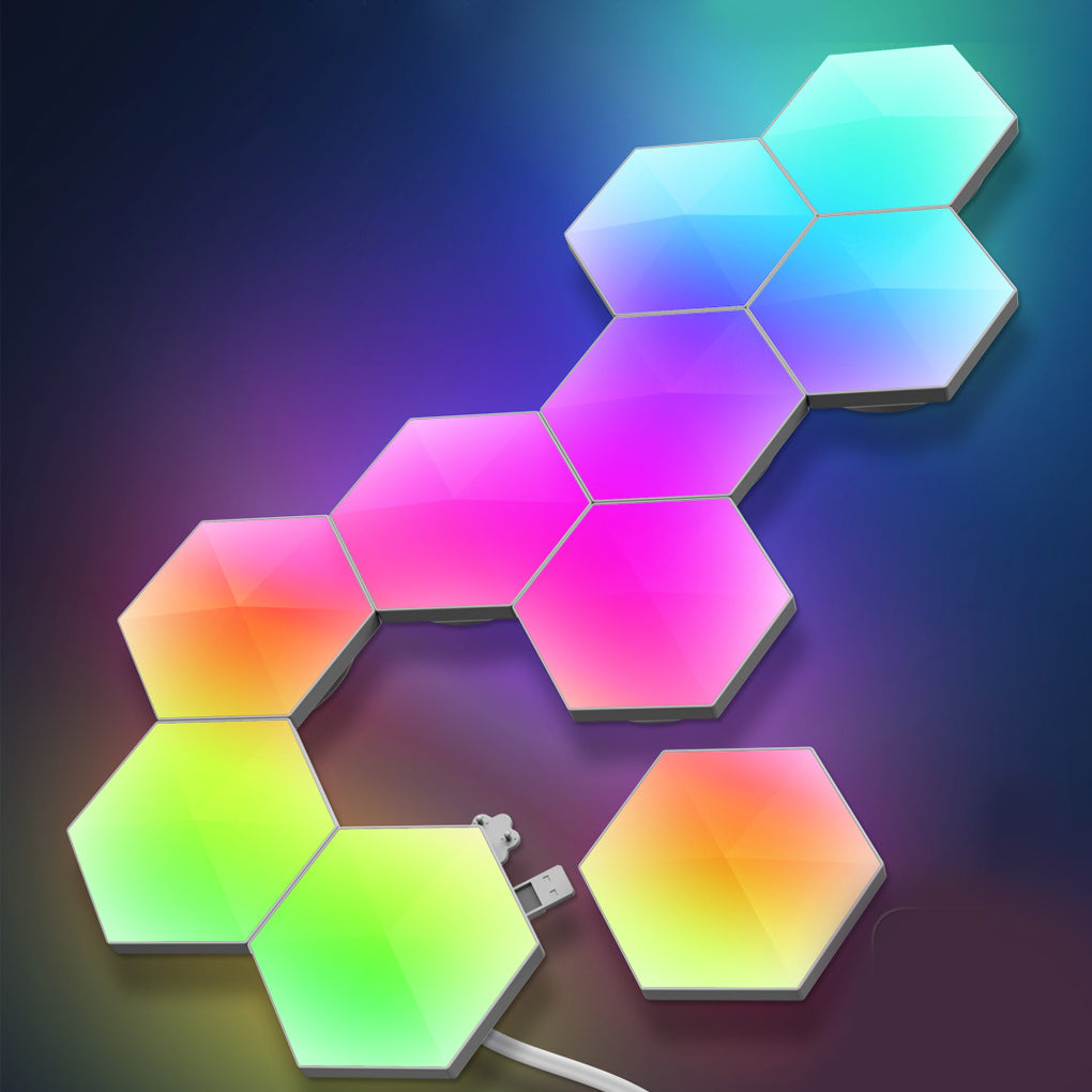 Hexagon LED Wall Lights Shaped Rgbic Smart Modern Light