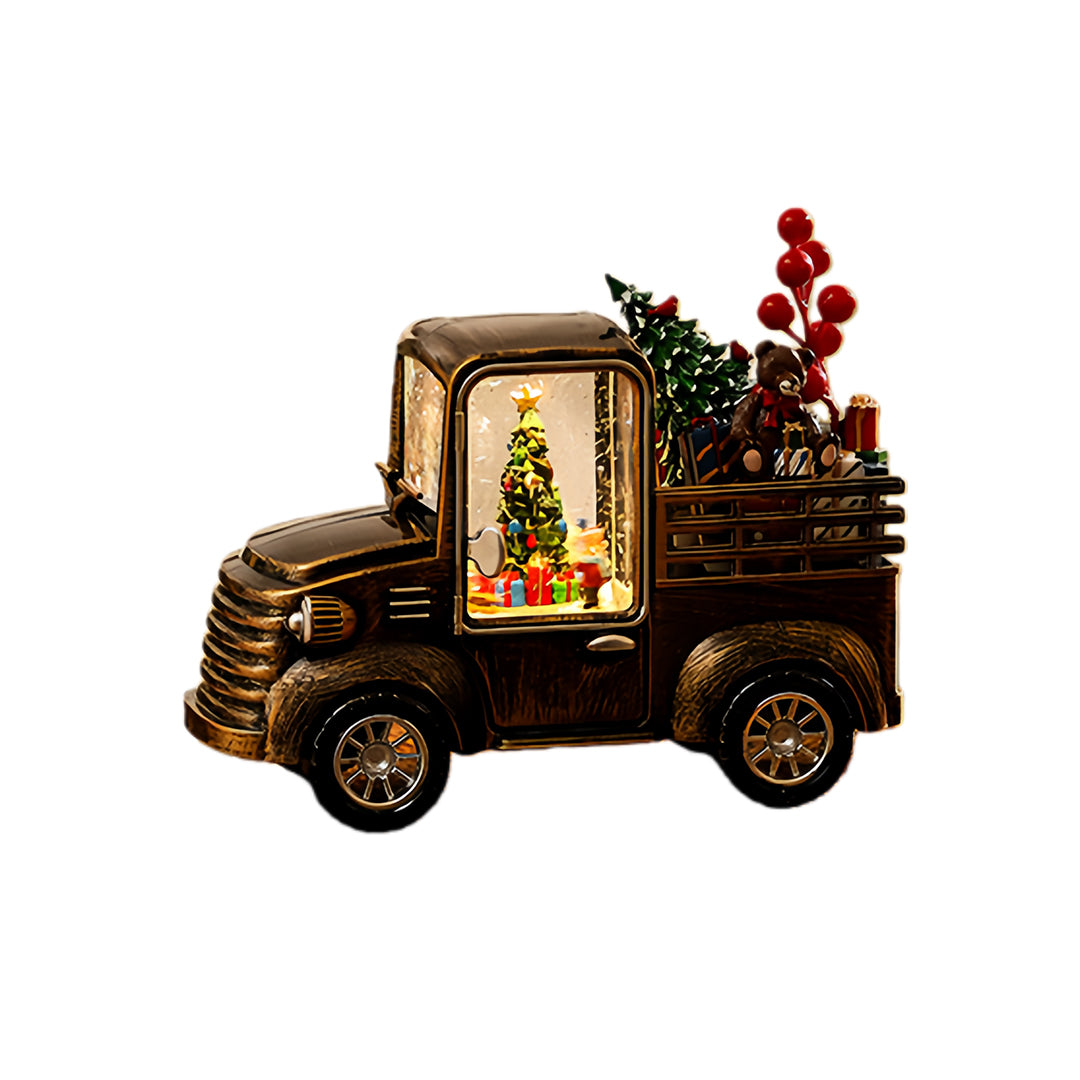 Modern Gold Table Lamp Christmas Snowfall Car Ornament Lamp