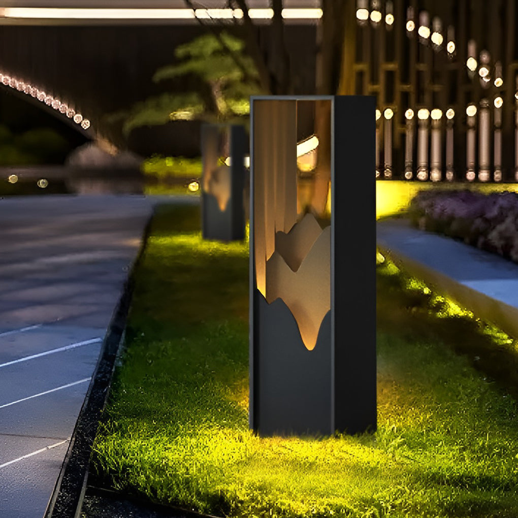Hollow Lawn Lamp Elegant Waterproof Mountain Landscape Path Light
