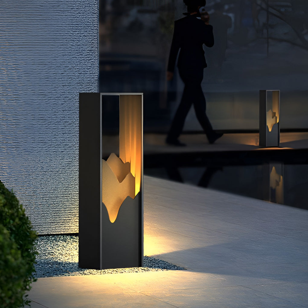 Hollow Lawn Lamp Elegant Waterproof Mountain Landscape Path Light