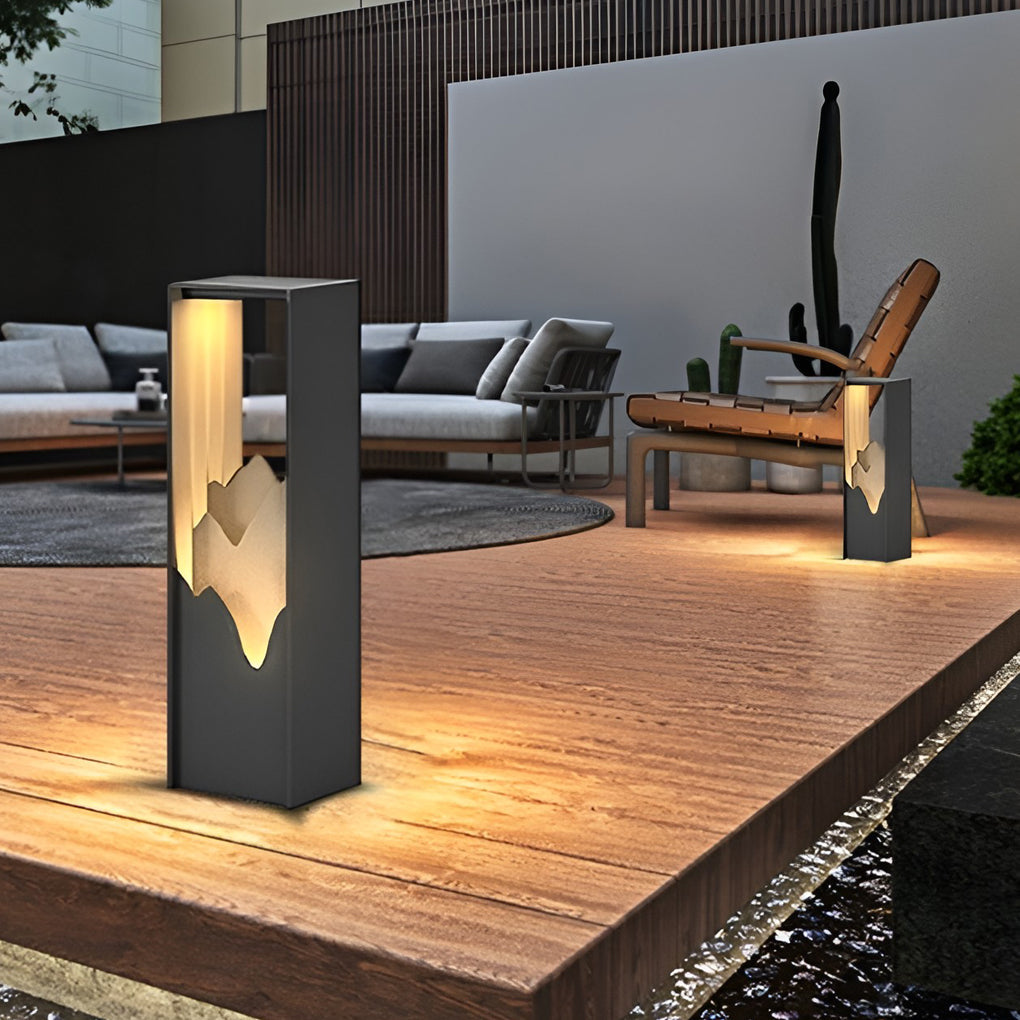 Hollow Lawn Lamp Elegant Waterproof Mountain Landscape Path Light