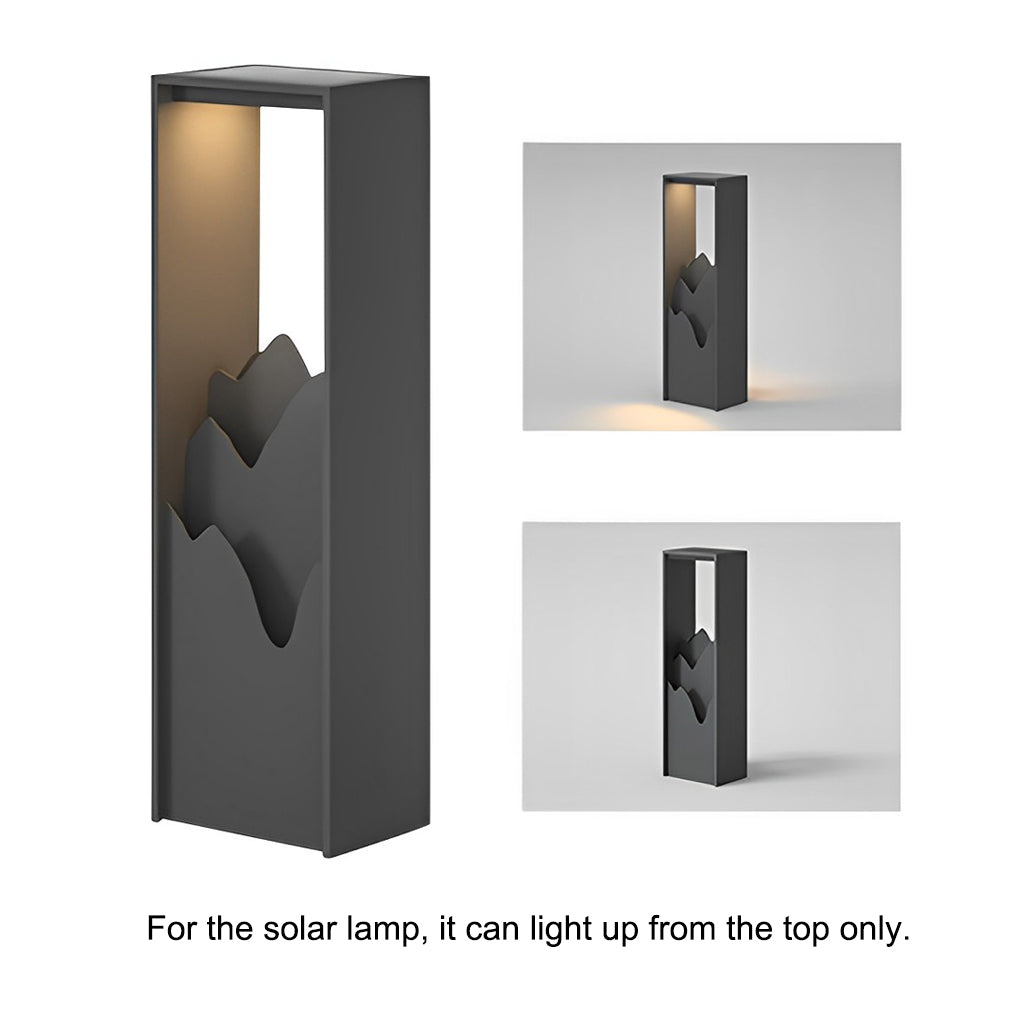 Hollow Lawn Lamp Elegant Waterproof Mountain Landscape Path Light
