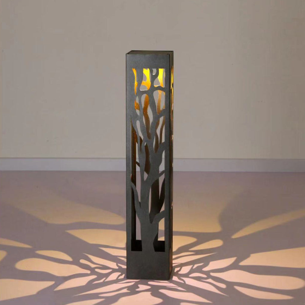 Hollow Outdoor Landscape Lighting Modern Black Path Light