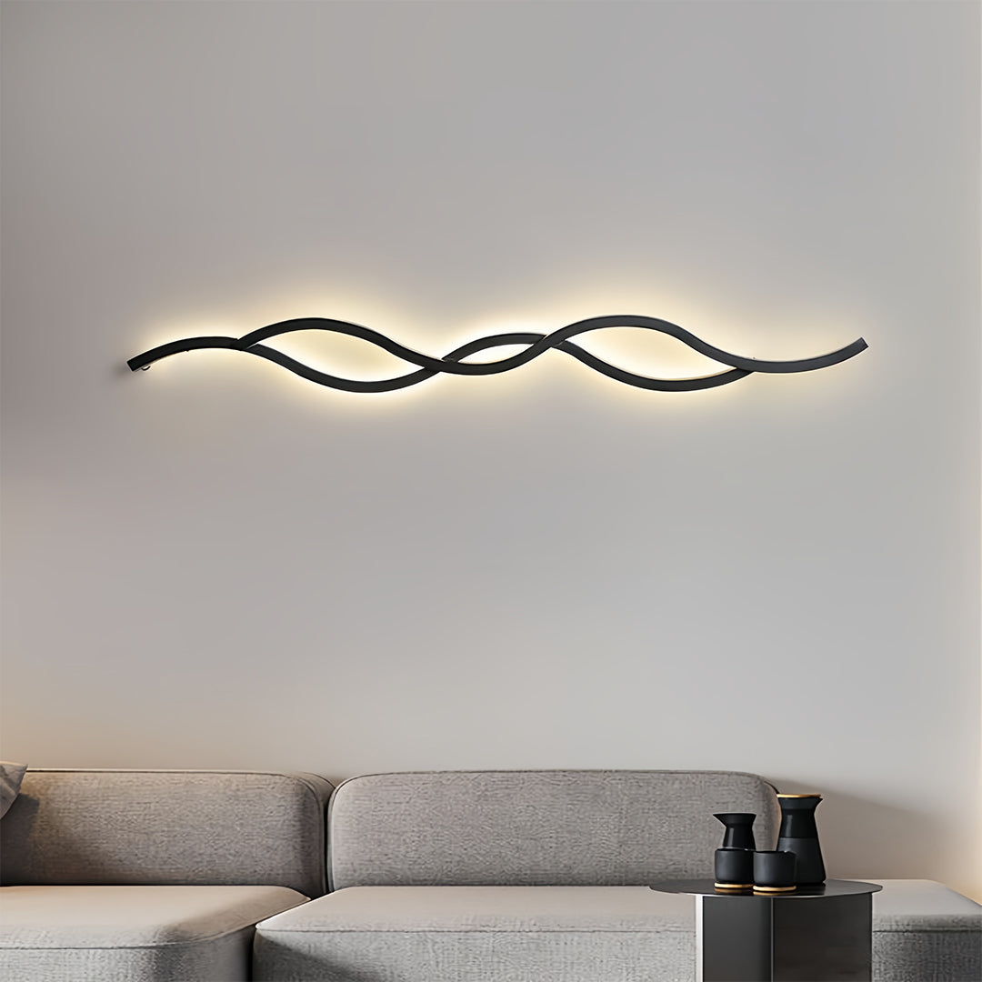 Bedside Wall Light Modern with a Unique Wavy Finish Sleek Lamp