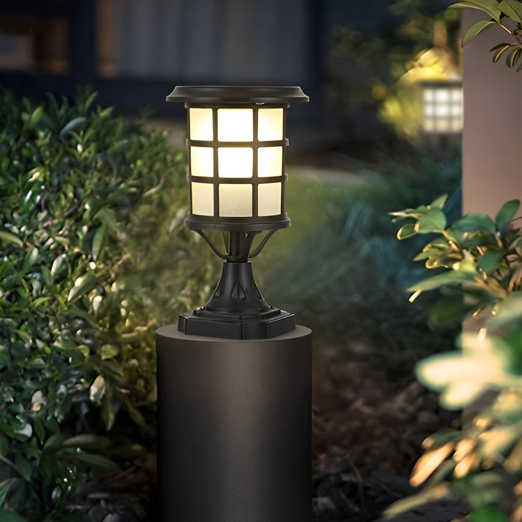 House Pillar Lights Waterproof LED Black Modern Light