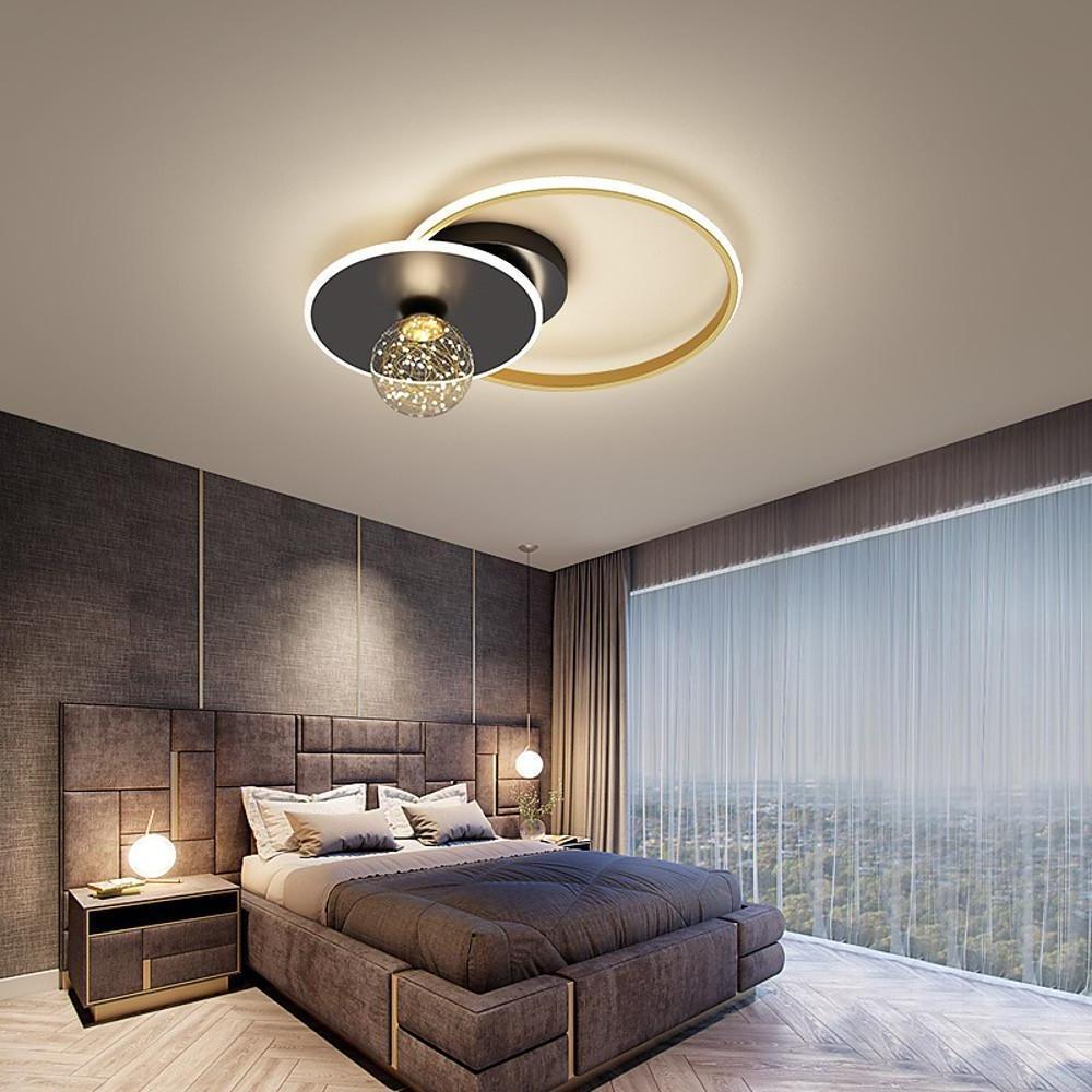 Circles Globe LED Modern Ceiling Lights Flush Mount Lighting for Bedroom