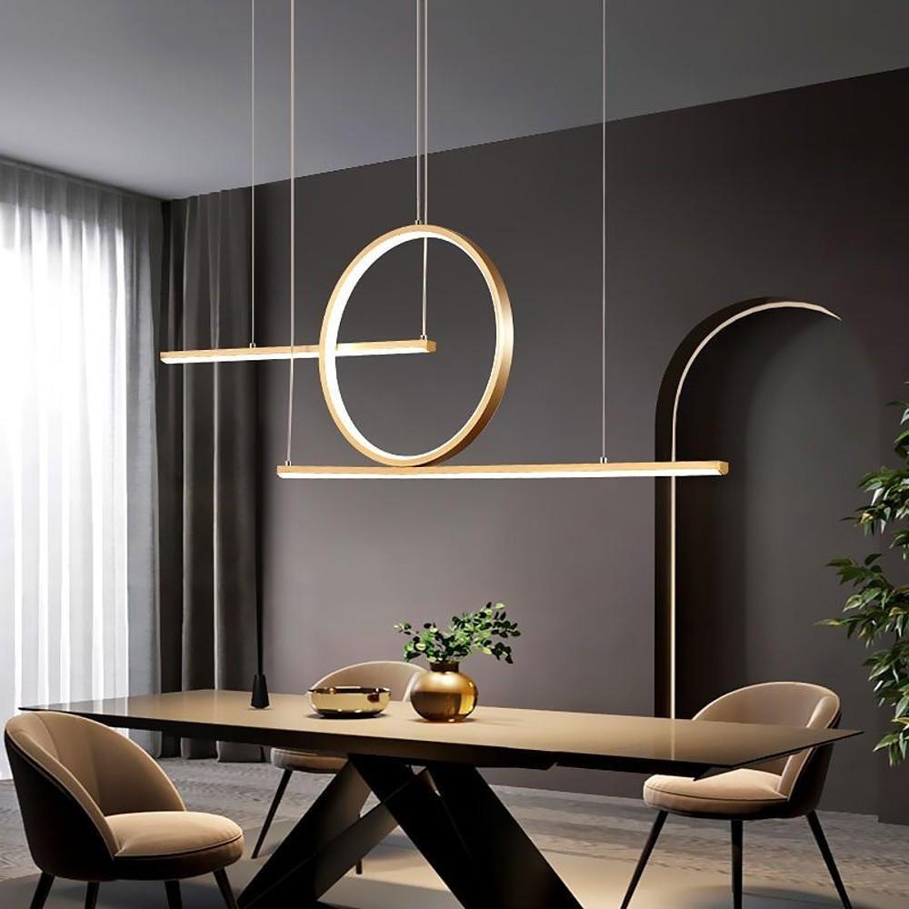 Circle Linear Design LED Modern Pendant Lighting Hanging Ceiling Lights for Dining Room
