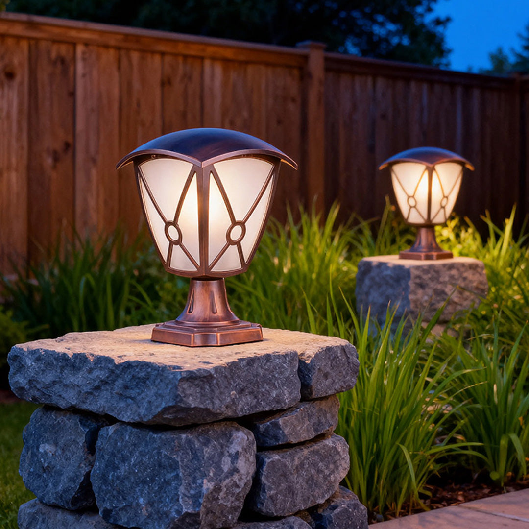 Aluminum Pillar Light European Style LED Garden Decorative Pole Lamp