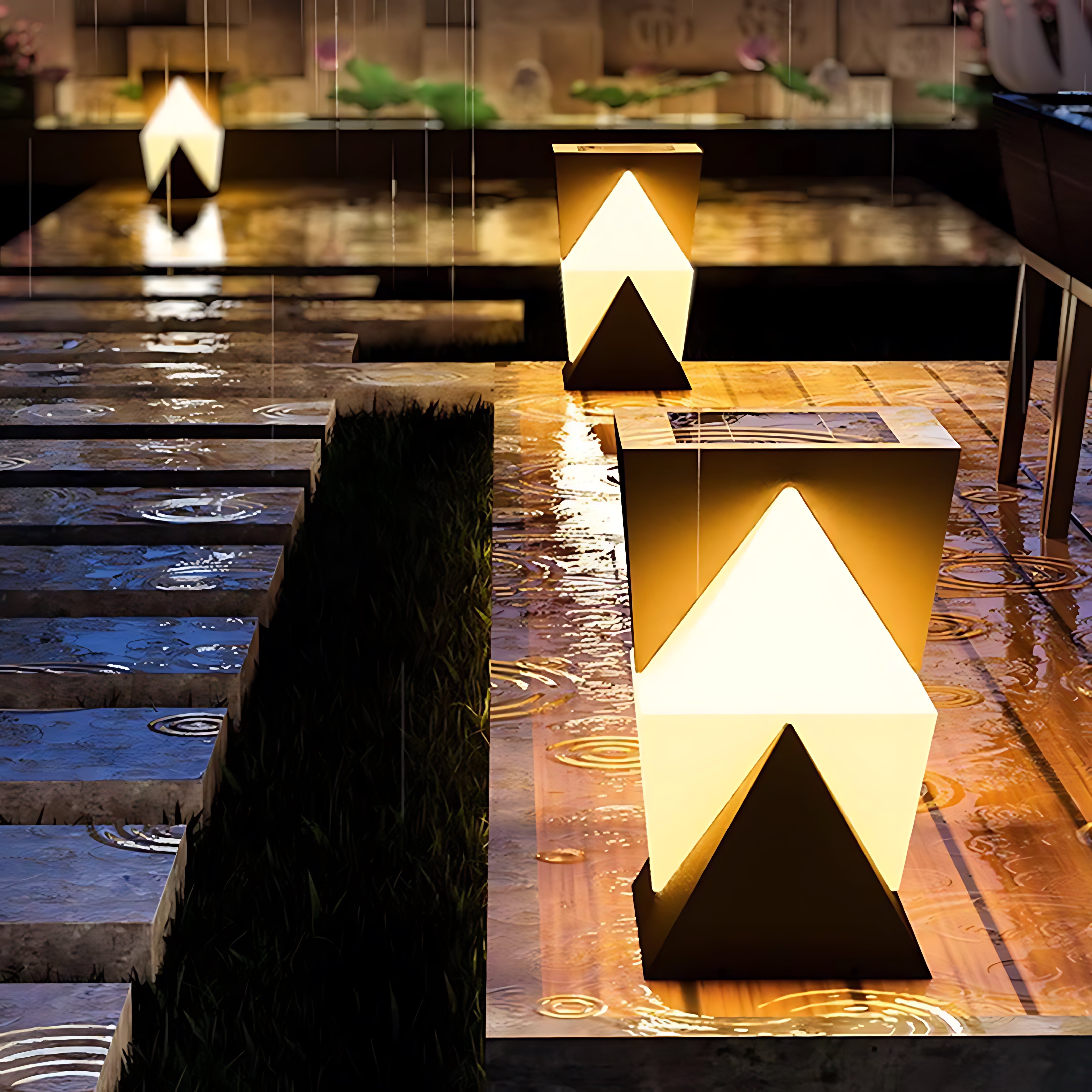 Special Shaped Pillar Light Modern Style Waterproof LED Post Light