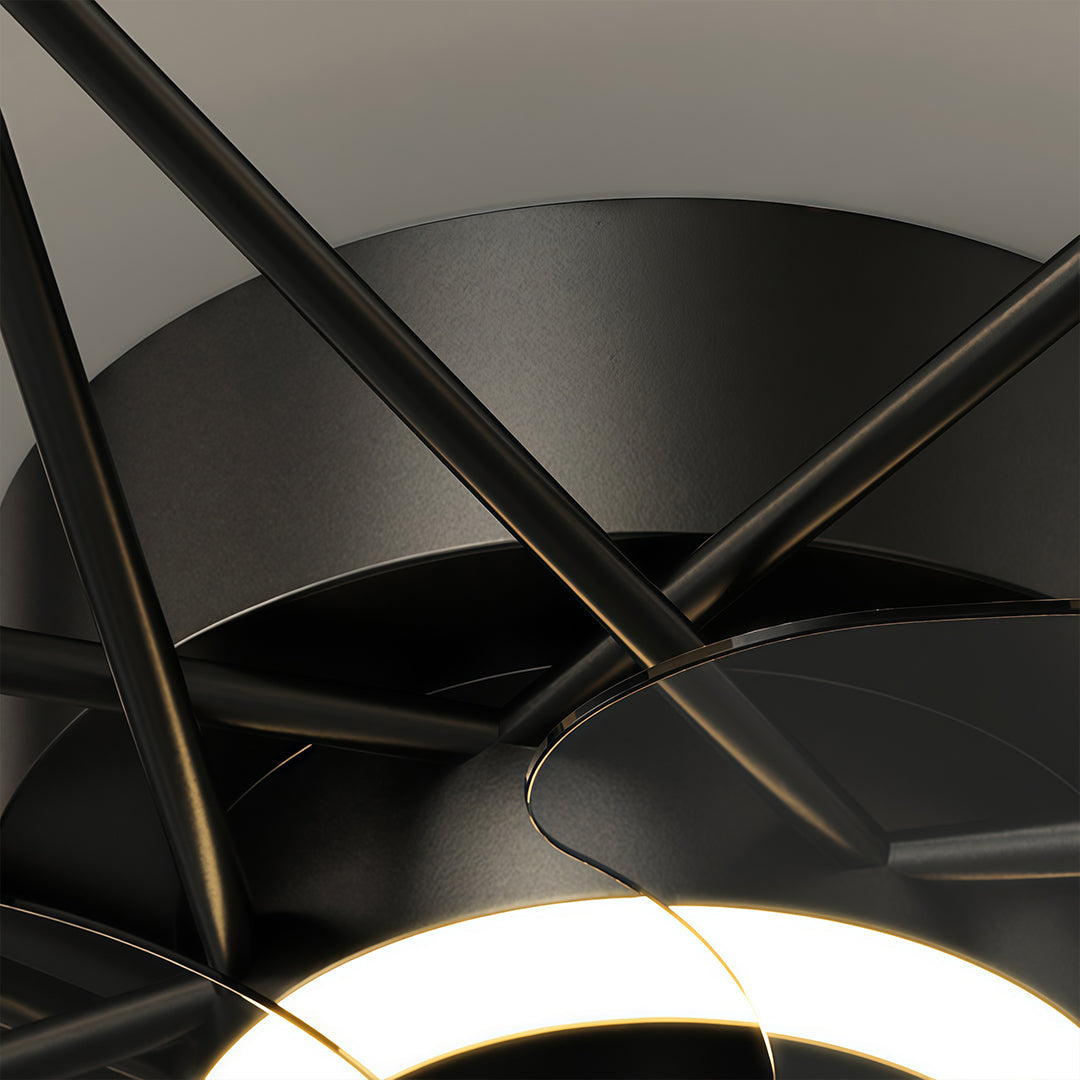 Indoor Ceiling Fans with Lights Star-Shaped Adjustable Light