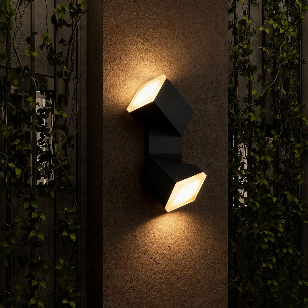 Black External Wall Lights Outdoor Waterproof Courtyard Light