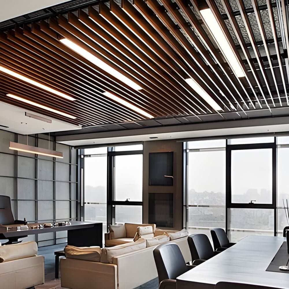 Industrial Linear Lighting White Embedded Linear Ceiling Light