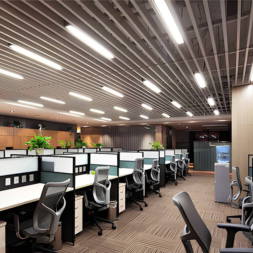 Industrial Linear Lighting White Embedded Linear Ceiling Light