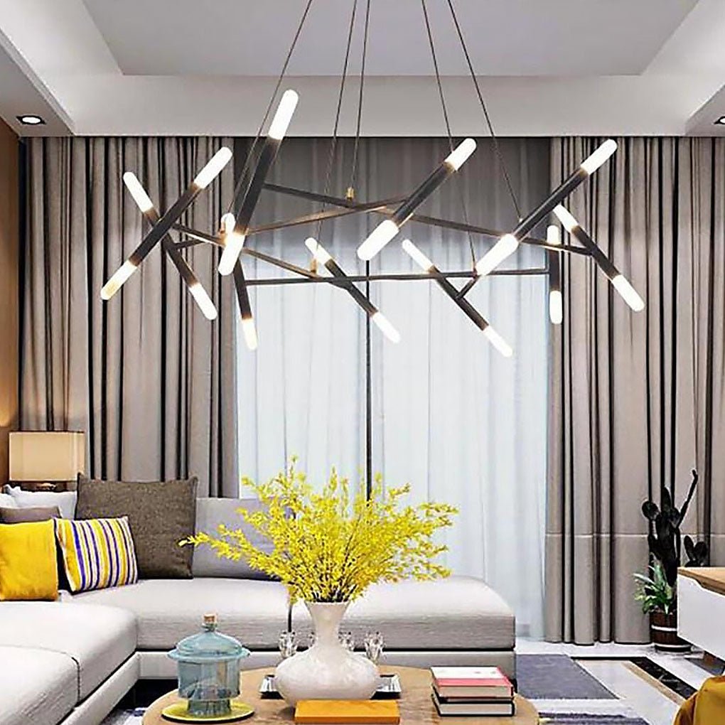 Creative Metal Design 16-Lights LED Industrial Chandeliers Hanging Lamp