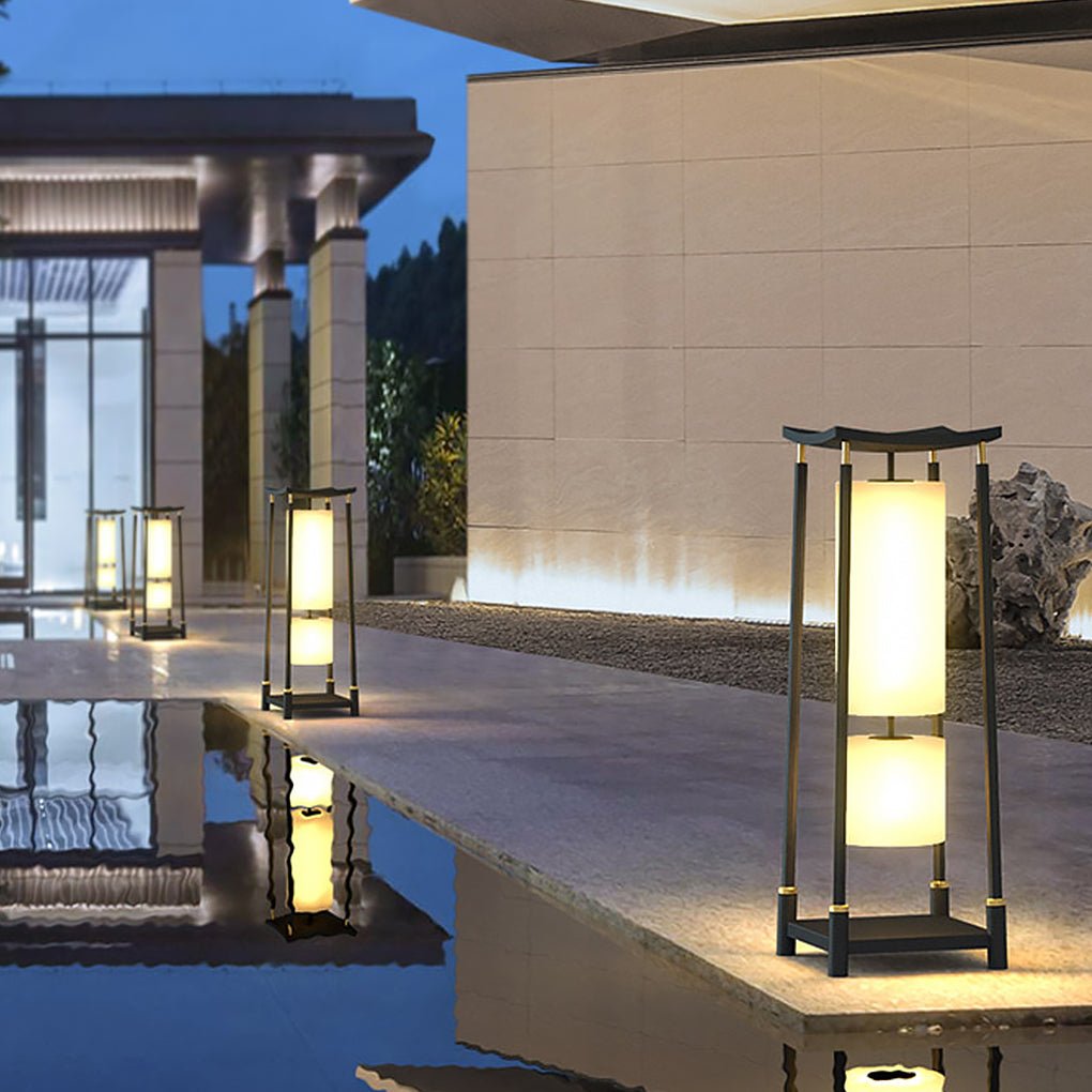 Unique Solar-Powered LED Outdoor Lights Asian-Inspired Design