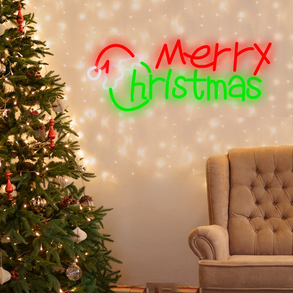 Ins Luminous Merry Christmas Letters Acrylic LED Neon Sign Lights