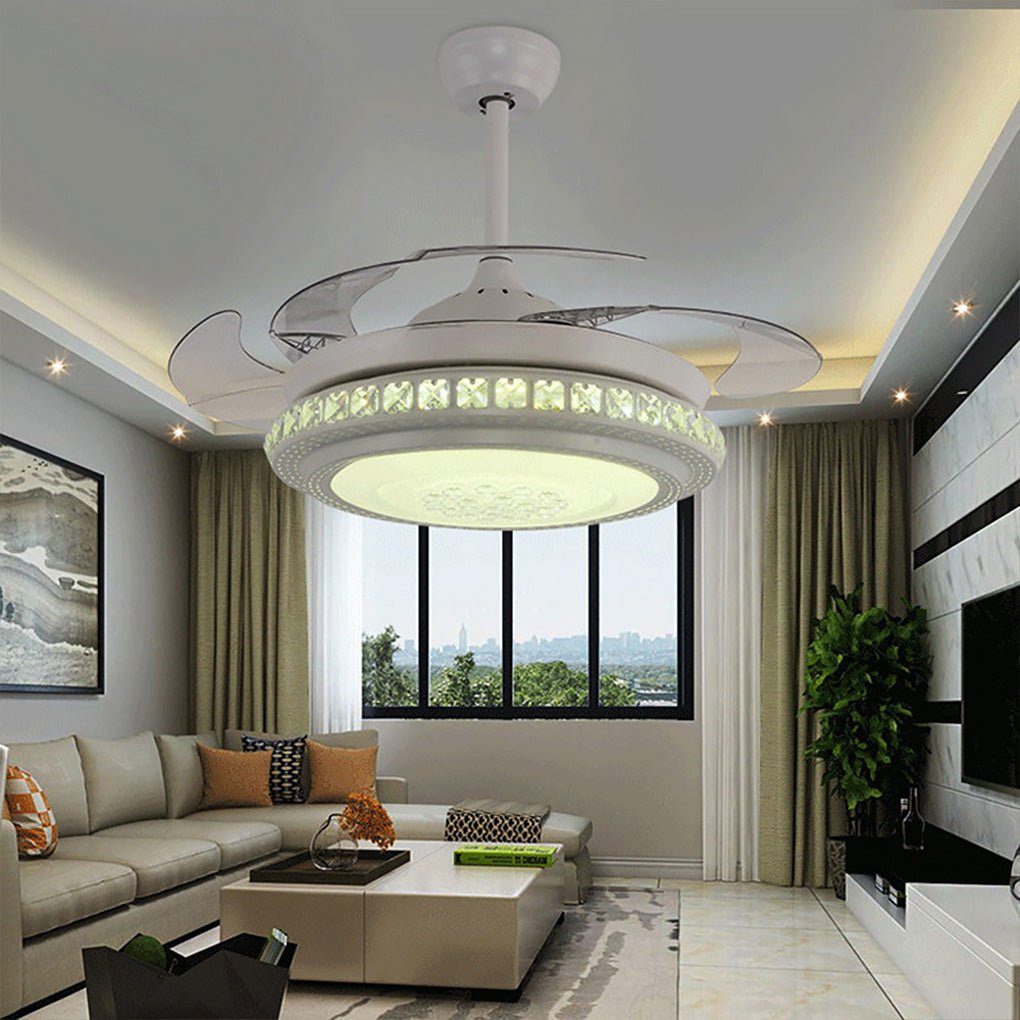 Intelligent Frequency Conversion Dimming LED Invisible Ceiling Fan Chandelier