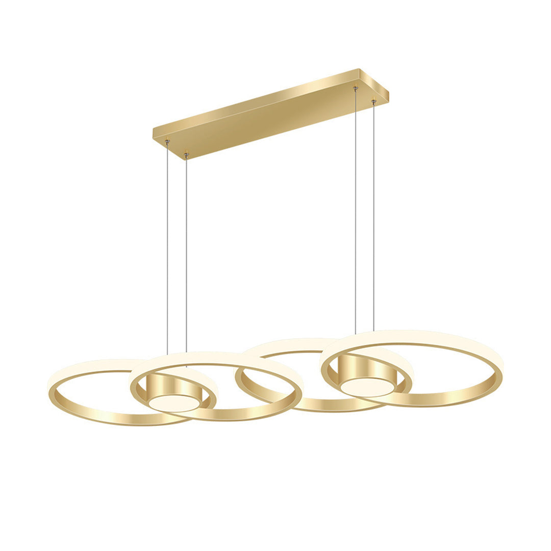 Gold Chandelier Lamp Nordic Style Aluminum Adjusted Ceiling Light