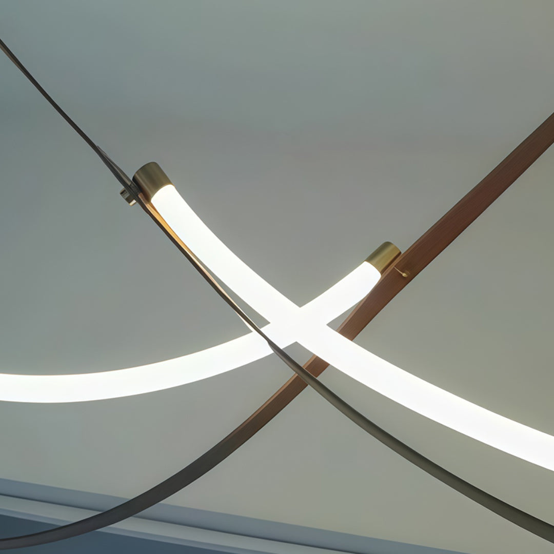 Neon Pendant Light Artistic Soft LED Linear Sceiling lights