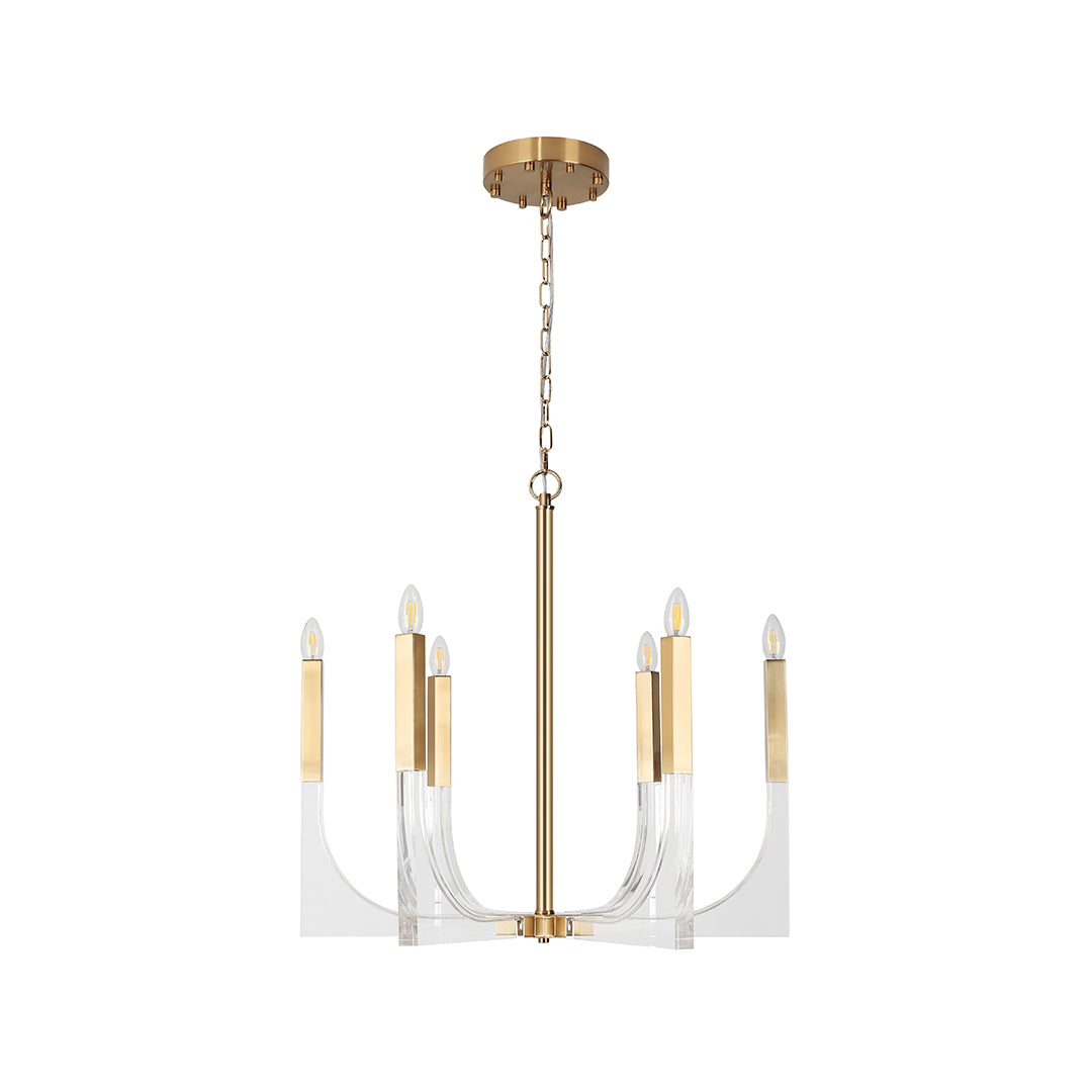 Acrylic Chandeliers with Elegant Minimalist Design Chic Ceiling Light
