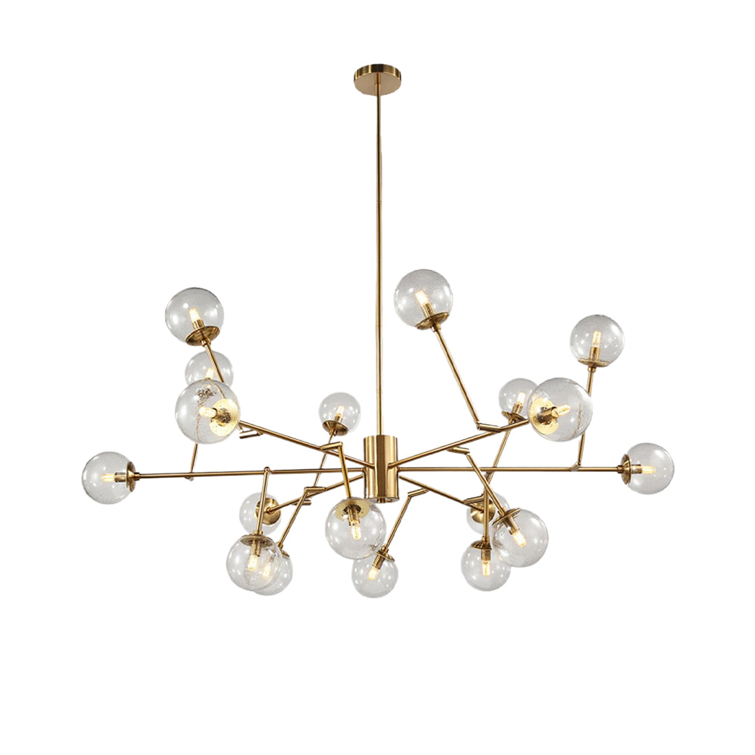 Bubble Sputnik Chandelier Featuring Clear Glass Globes Ceiling Light
