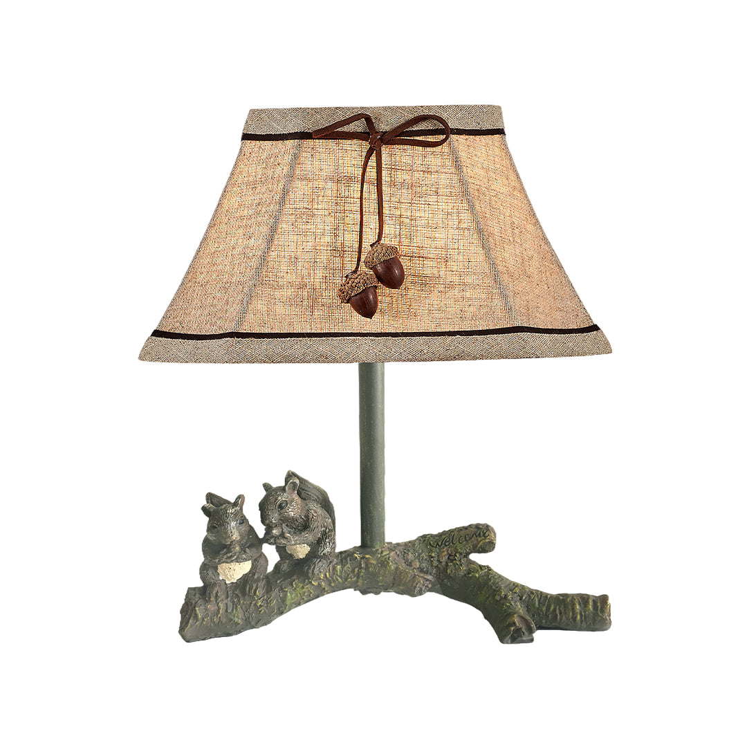 Squirrel Table Lamp French Style Resin Decorative Atmosphere Light