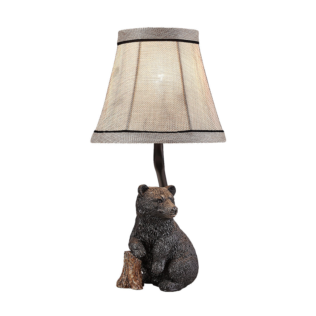 Resin Table Lamp European-Style Elegant Bear Stylish Decorative Light