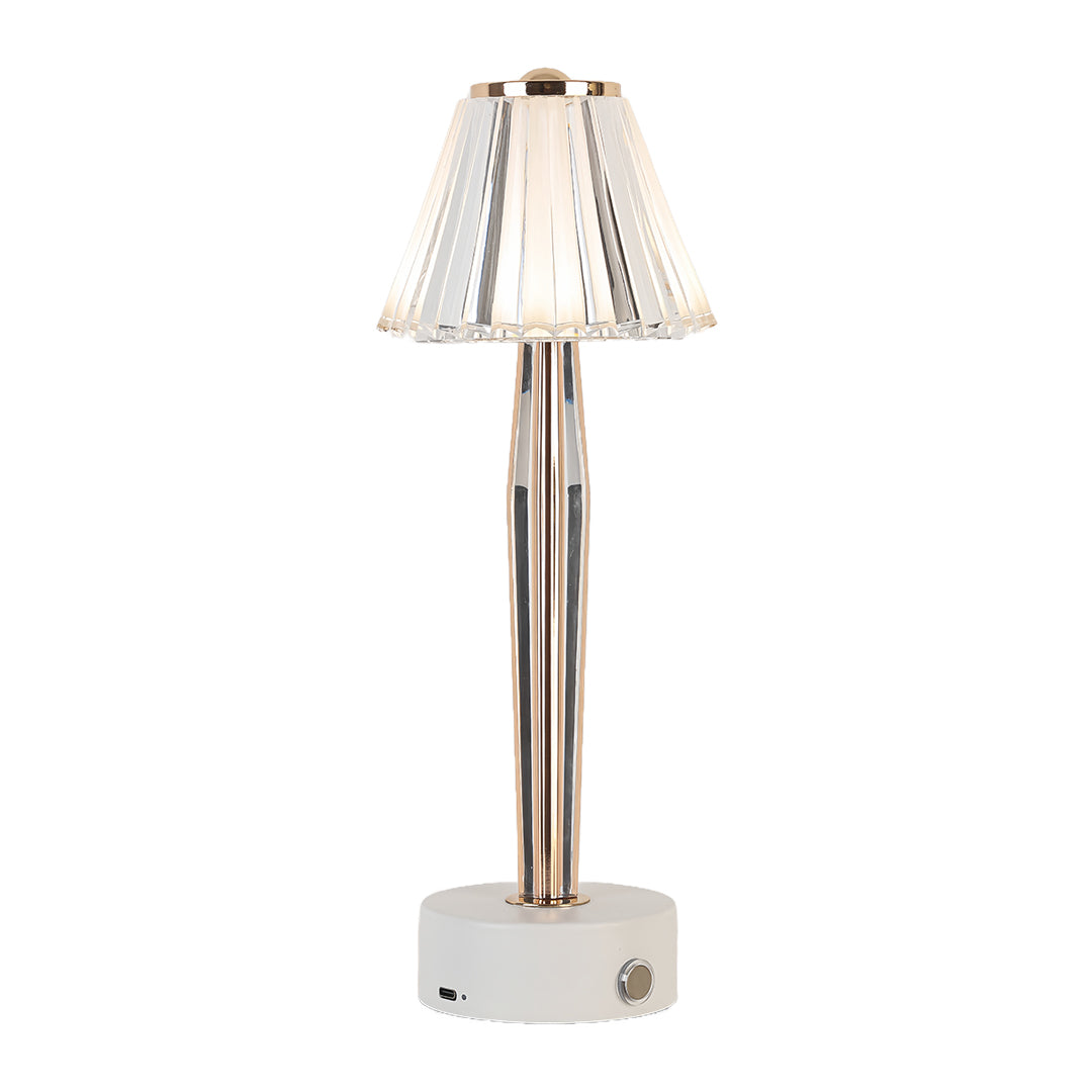 Classic Table Lamp USB Touch Control Iron Body and Acrylic Shade Light