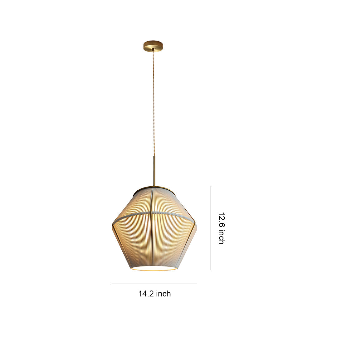 Japanese Style Pendant Lights Braided Hemp Rope Ceiling Light