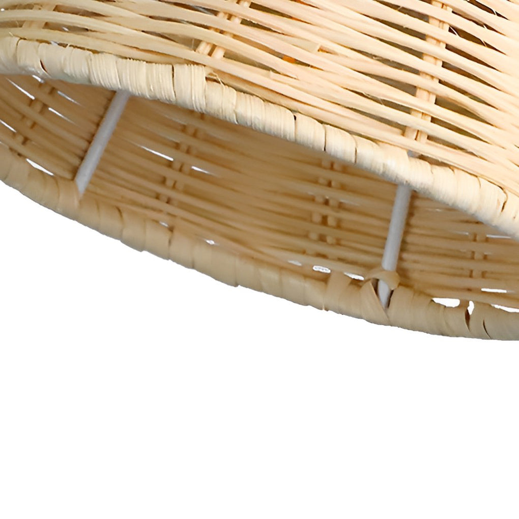Japanese Wall Light Vintage Wicker Adjustable Light