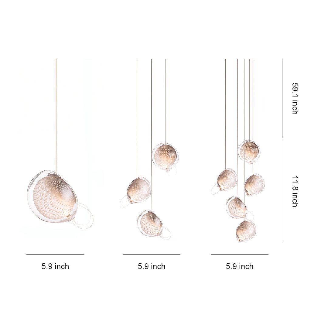 Jellyfish Pendant Light Nordic Luxury Glass Ceiling Light