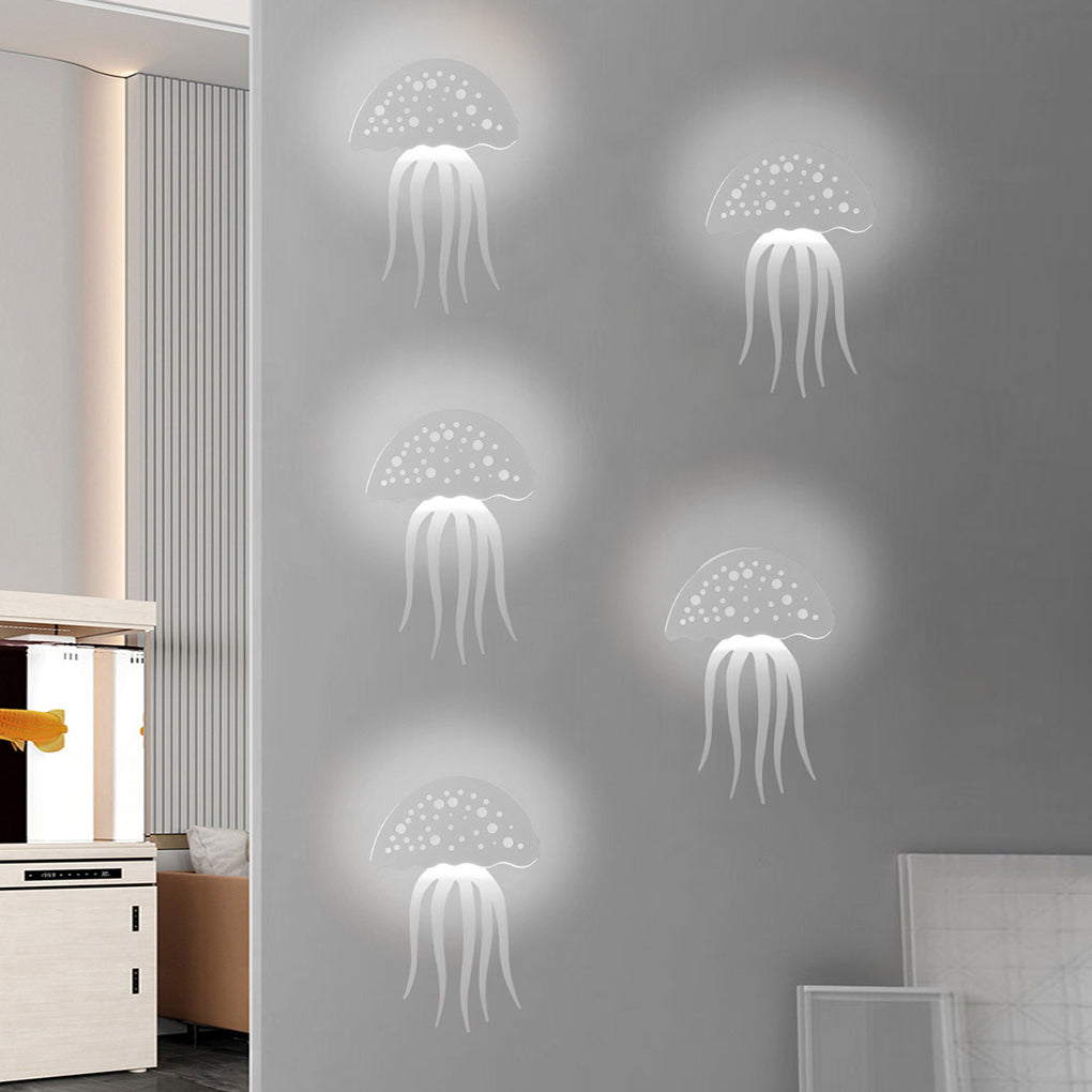 Jellyfish Wall Light Creative LED White Modern Decorative Light