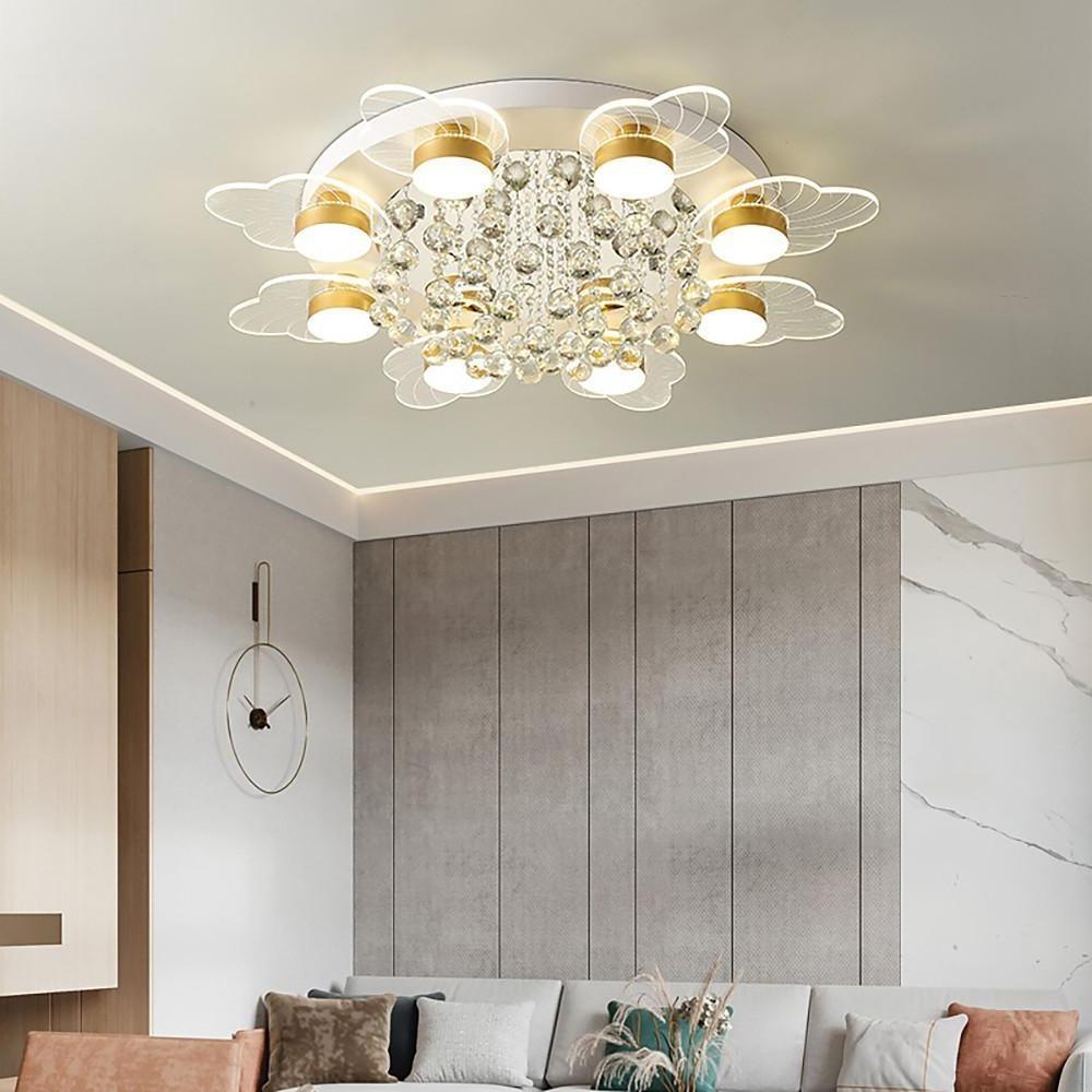 8-light Flower Design Traditional Ceiling Lights Flush Mount Lighting