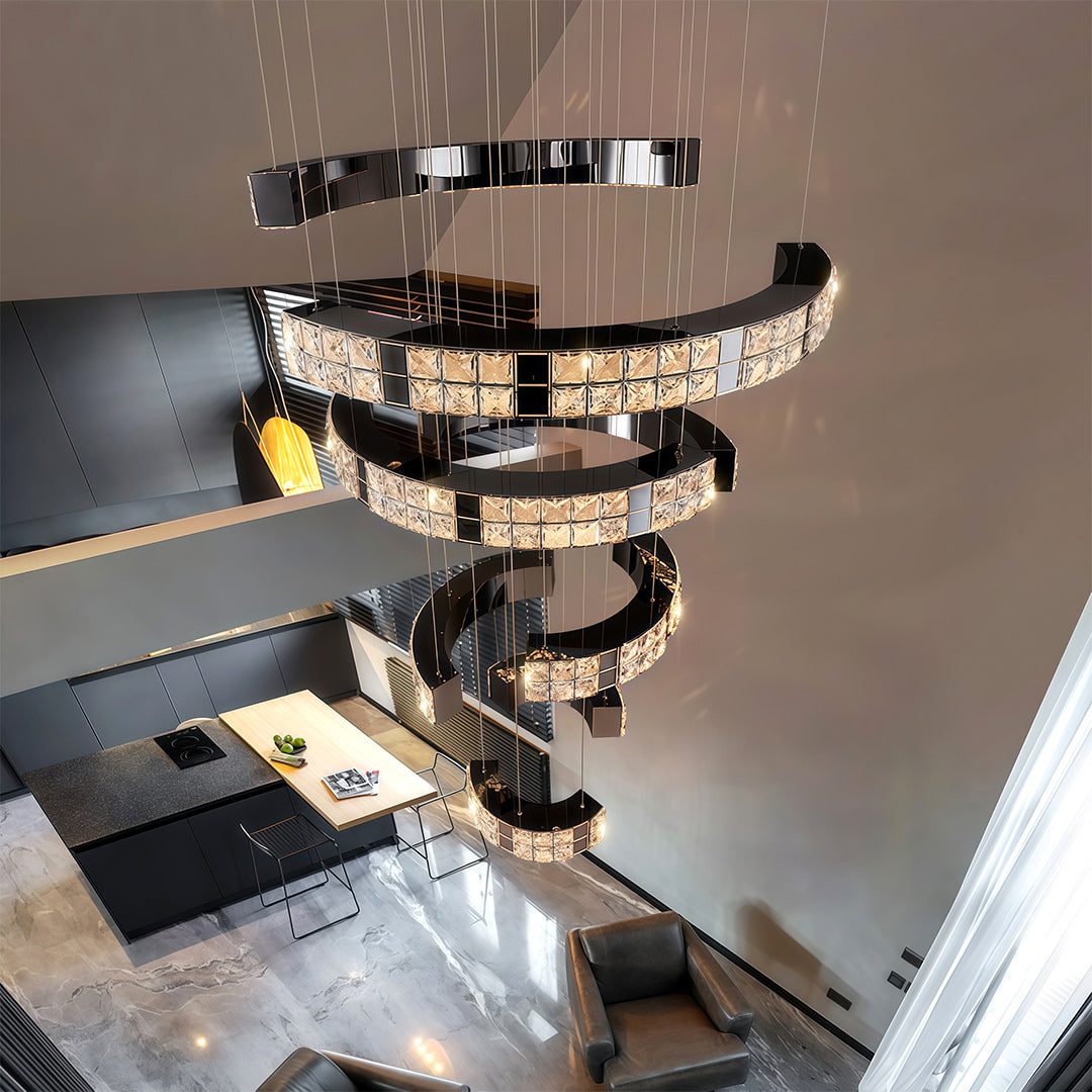 K9 Crystal Chandelier Modern Minimalist Elegant Ceiling Light