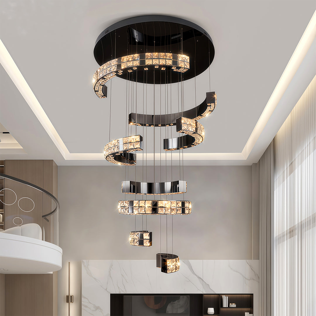 K9 Crystal Chandelier Modern Minimalist Elegant Ceiling Light