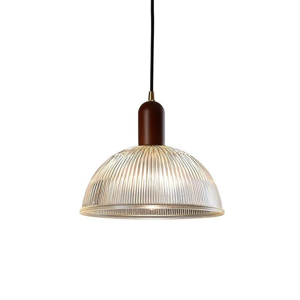 Country Glass Wood Ceiling Lights Bowl Vintage Pendant Lighting