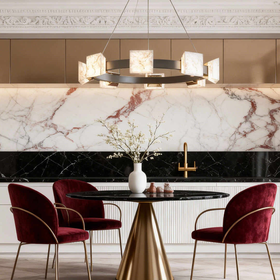 Kitchen Island Chandelier Modern Luxury Cloud Stone Ceiling Light