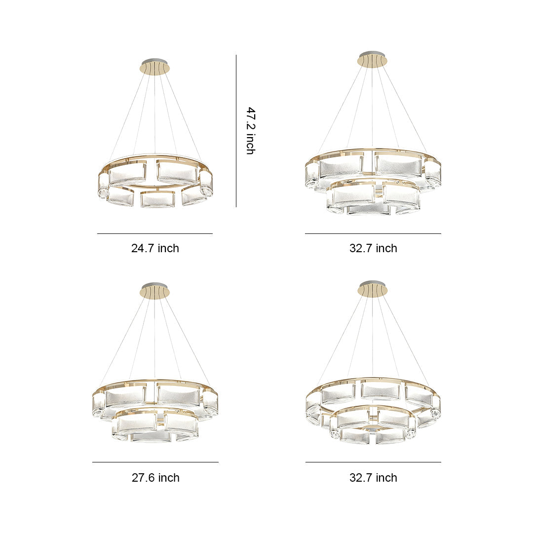 Chandelier Crystal Lights Luxury Modern Aluminum Ceiling Lights