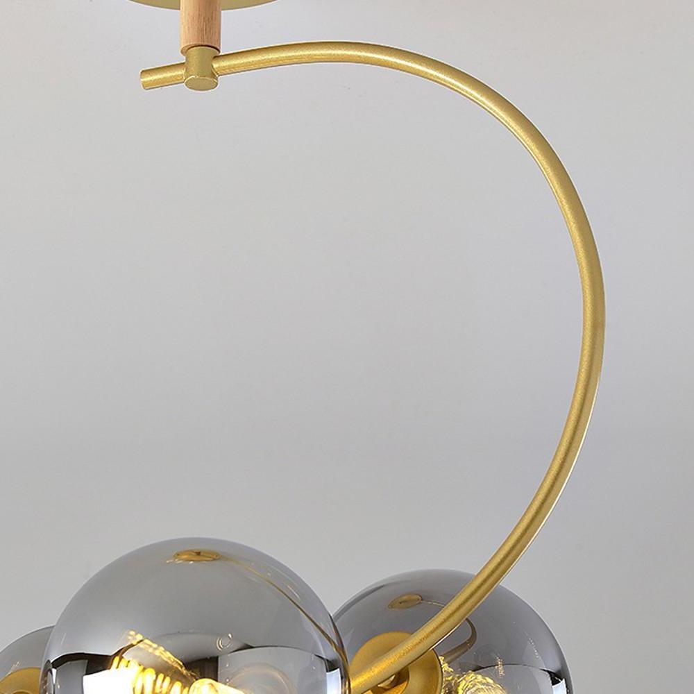 Nordic Style 5-Lights Cluster Globe Chandelier Gold and Black Ceiling Lights
