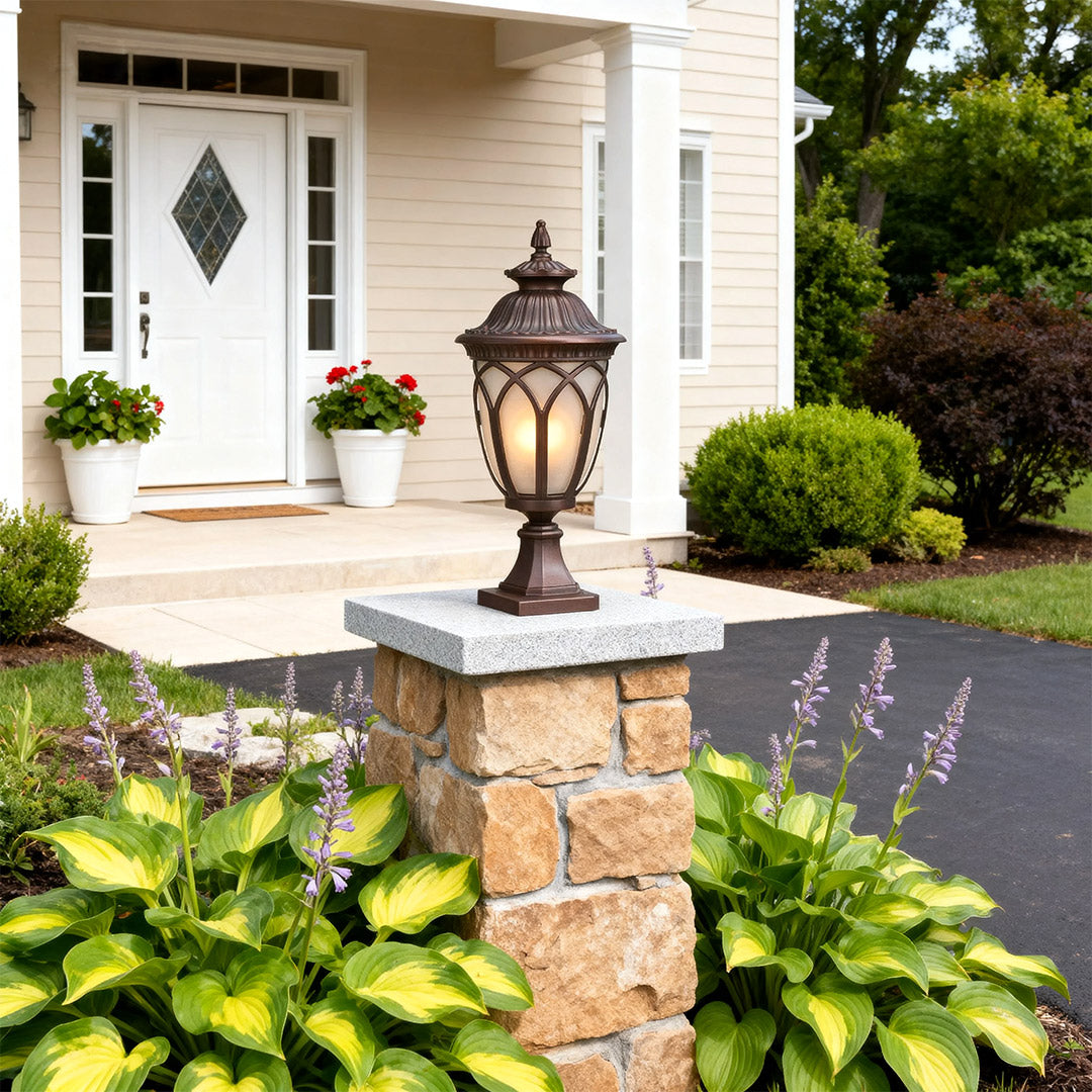 Garden Pillar Lights Weather-Resistant Outdoor Column Head Light
