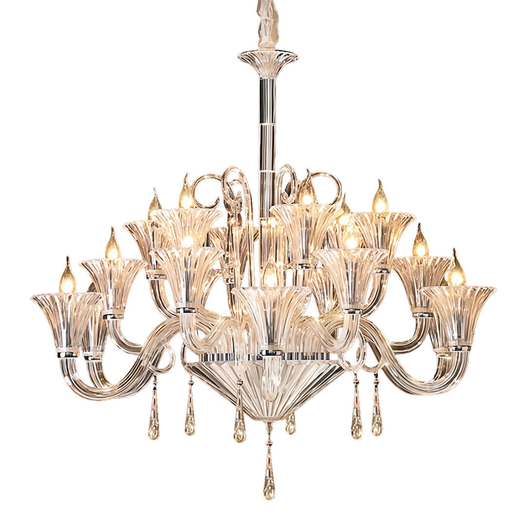 Art Glass Chandeliers French Elegant Hardware Ceiling Lights
