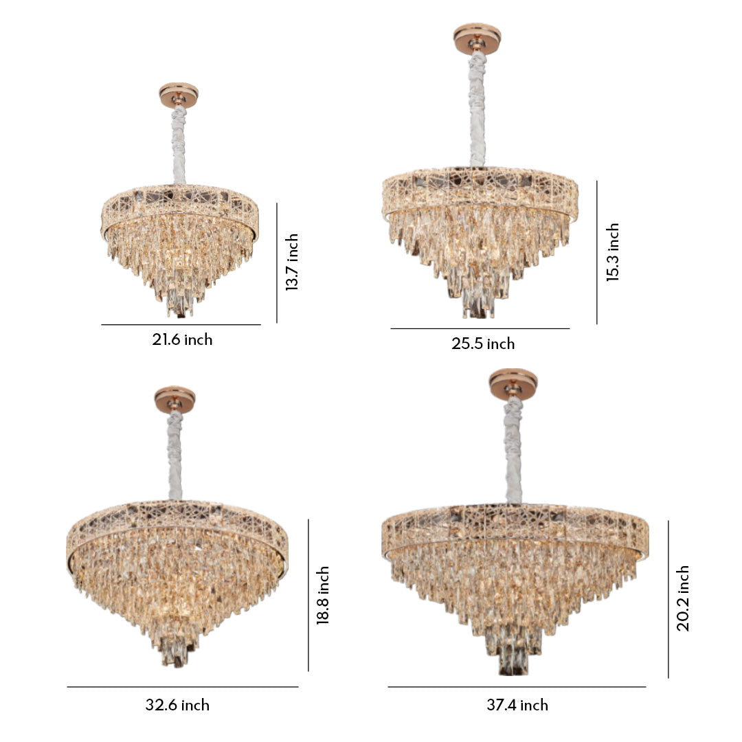 Large Chandelier Crystals European Style Luxury Ceiling Light